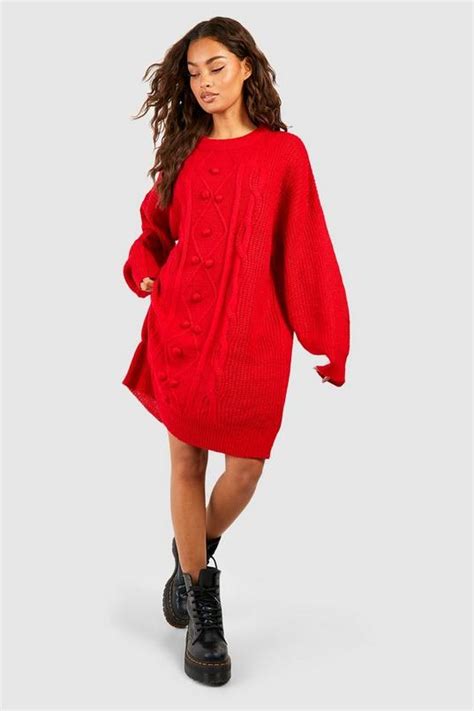 Cable Knit Mini Dress Boohoo Uk