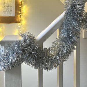 Silver Luxury Tinsel 5m Made In The UK By Slice Of Pie Designs