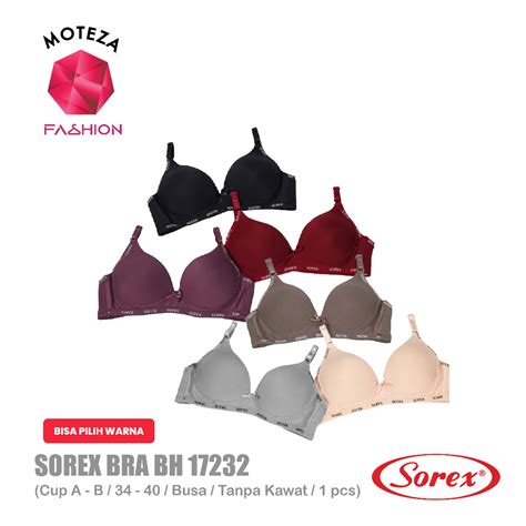 Jual Sorex 17232 Bra BH Wanita Tanpa Kawat Super Soft Busa Tipis Cup B