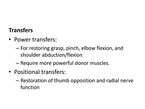 Principles Of Tendon Transfer Ppt