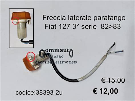 Freccia Fanale Laterale Parafango Colore Arancio Seima Fiat