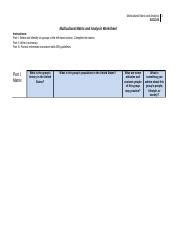 Multicultural Matrix Doc Multicultural Matrix And Analysis Soc