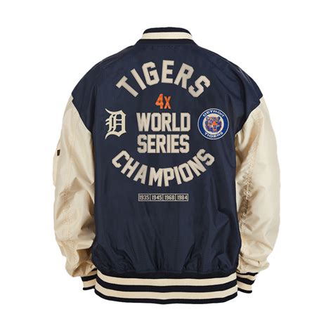 Detroit Tigers Mens Alpha X New Era Jacket Vintage Detroit Collection