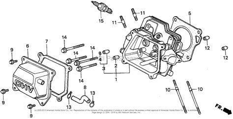 Honda Engines GX160K1 VXW2 ENGINE JPN VIN GC02 2000001 TO GC02