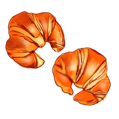 Croissants Bread Png Picture Breakfast Bread Croissant Hand Drawn