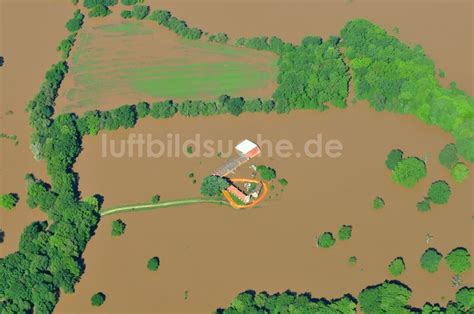 Waldersee Aus Der Vogelperspektive Hochwasser Pegel Situation Durch