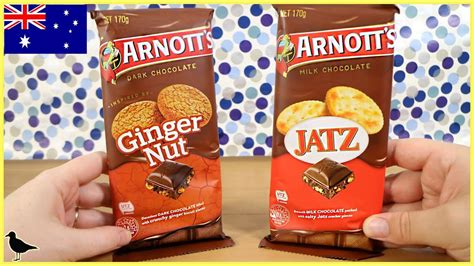 Arnott S Ginger Nut And Jatz Biscuits Chocolate Blocks Food Tasting Review Birdew Reviews Youtube