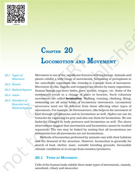 Ncert Book Class Biology Chapter Locomotion And Movement