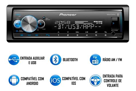 Som Automotivo Pioneer Mvh X7000br Bluetooth Usb Auxiliar Mercado Livre