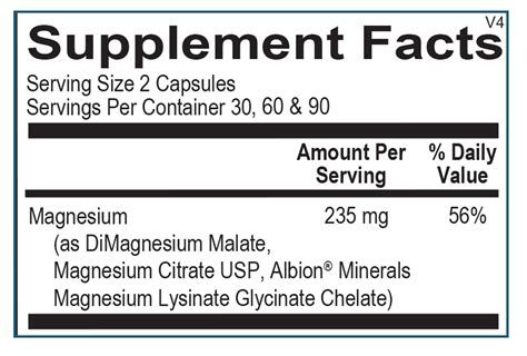 Reacted Magnesium 120 Capsules By Ortho Molecular