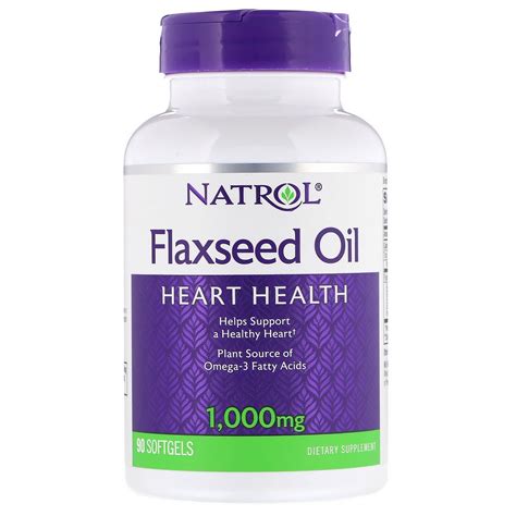 Natrol Flaxseed Oil 1 000 Mg 90 Softgels By Iherb