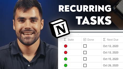 How To Create Recurring Tasks Repeat Due Dates In Notion Youtube