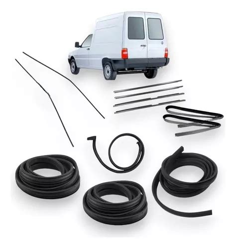 Kit Completo Borrachas De Portas Bau Fiat Fiorino Brinde