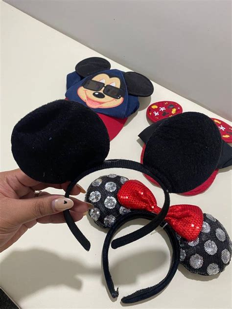 Mickey And Minnie Mouse Headbands And Caps On Carousell