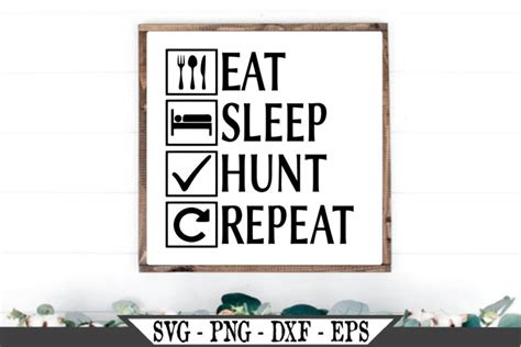 Eat Sleep Hunt Repeat SVG 477175