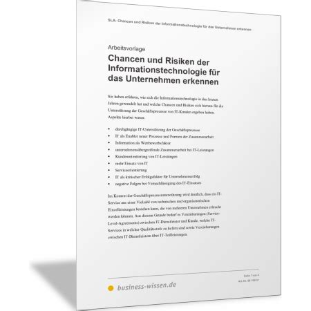 Chancen Und Risiken Der Informationstechnologie F R Das Unternehmen