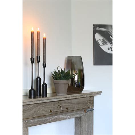 Zwarte Kandelaar Van Light Living Set Van Stoere Vorm Met Sfeer