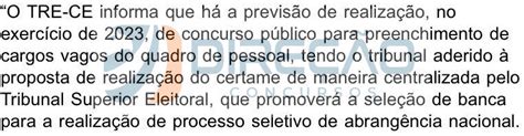 Concurso Tre Ce Rg O Deve Aderir Ao Edital Unificado Dire O Concursos