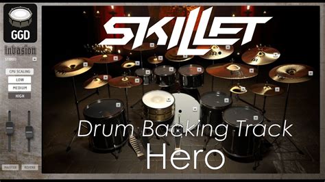 Skillet Hero Drum Backing Track Drums Only Youtube