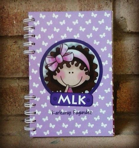 Agenda Tipo Cuaderno Personalizada Con Doble Anillo Met Lico Blanco