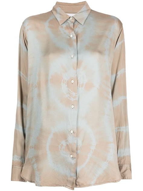 John Elliott Jude Tie Dye Print Shirt Farfetch