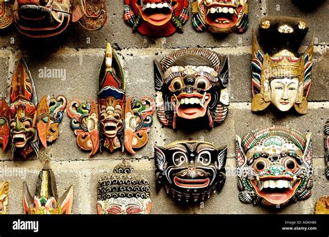 Balinese Barong Mask On The Island Of Bali In Indonesia Southeast Asia