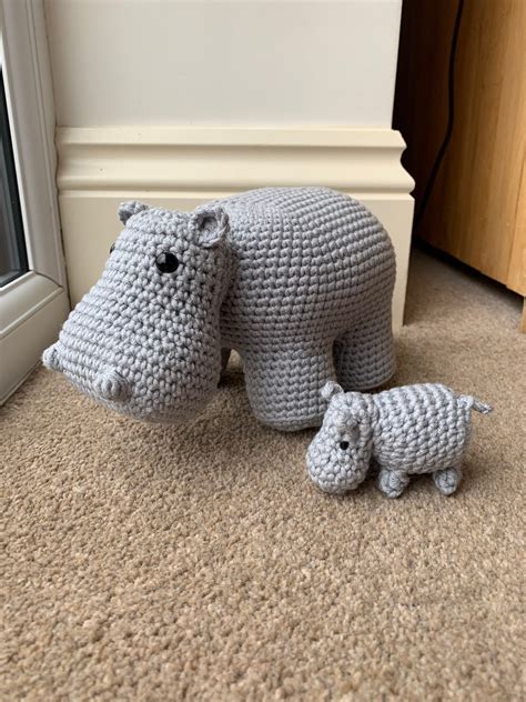 Mother And Baby Hippo Crochet Pattern Etsy Canada