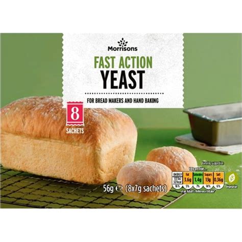 Morrisons Fast Action Yeast Sachets 56g Compare Prices Where To