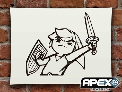 Zelda Link Stencils