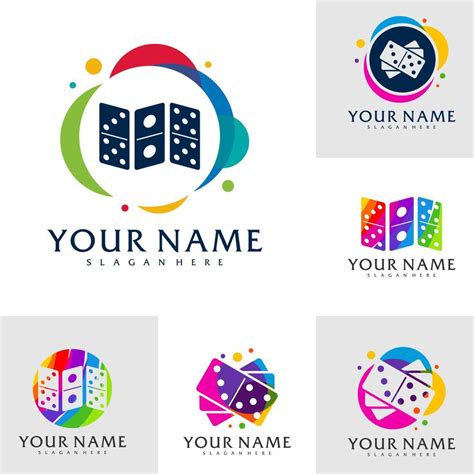 Set of Colorful Domino logo vector template, Creative Domino logo design concepts 19922325 ...