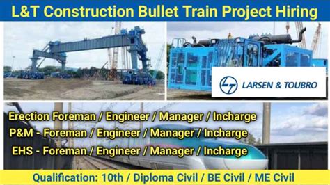 Larsen And Toubro Ltd Hiring September 2023 For Bullet Train Projects