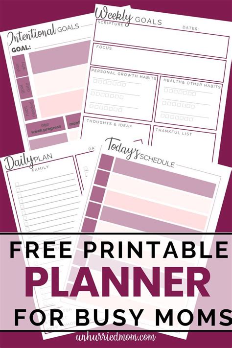 The Free Printable Planner For Busy Moms