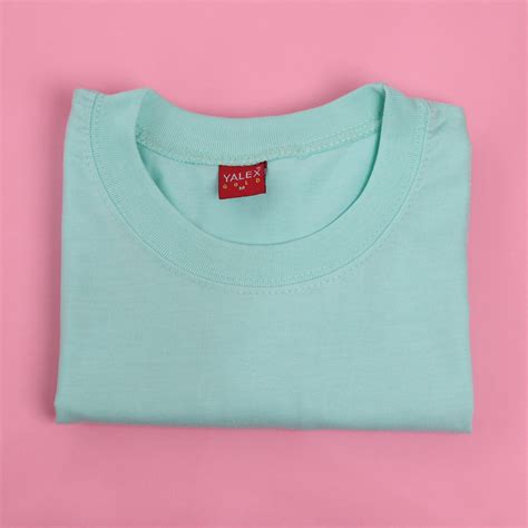 BEST SELLERS YALEX Plain T Shirt For Men And Women APPLE GREEN MINT