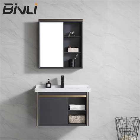 700mm Modern Space Aluminium Bathroom Vanity Cabinet With Cheap Factory