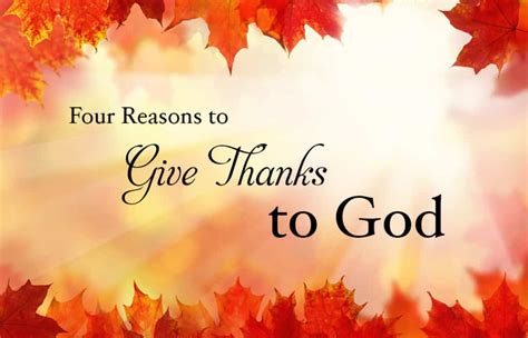 Four Reasons To Give Thanks To God Neverthirsty