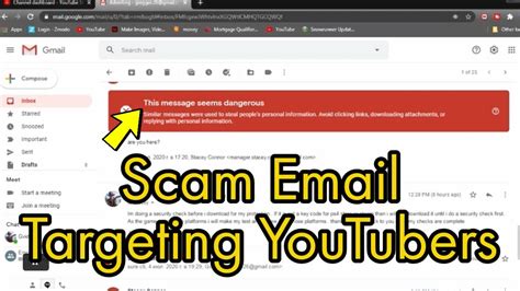 Scam Email Targeting Youtubers Beware Youtube