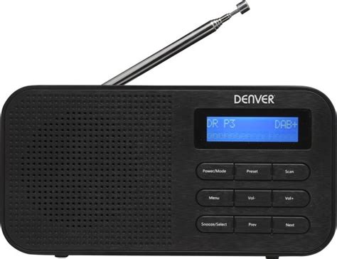 Denver DAB Radio Draagbare Radio DAB FM Radio LCD Scherm