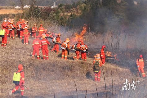 贯彻落实“阳山经验”，大崀镇开展森林防灭火应急演练火灾队伍火场