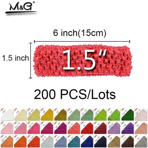 Wholesale 200pcs Lot DIY Polyester Elastic Hair Accessories 1 5inch15CM