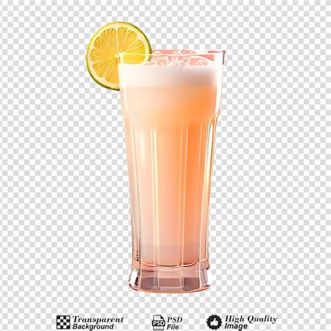 Premium PSD Classic Paloma Cocktail Isolated On Transparent Background