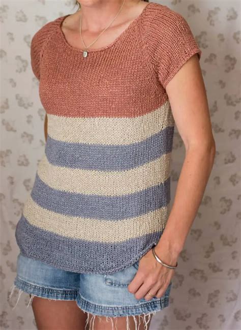 Knitted Summer Tops Patterns Knitting Patterns