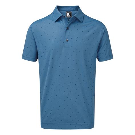 Footjoy Smooth Pique with FJ Print Pánska Polo Košeľa Blue Marlin