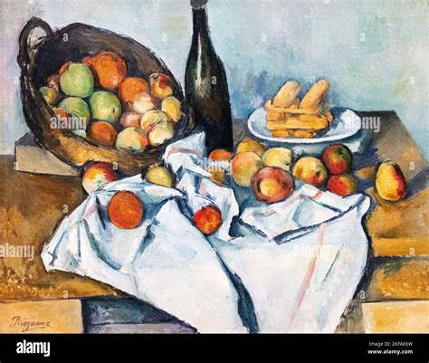 Paul Cezanne Still life; Basket of Apples, 1893; Post Impressionism ...