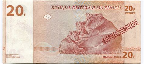 Demokratische Republik Kongo Congo Francs Specimen