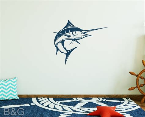 Marlin Decal Blue Marlin Fishing Decals Fishing Stickers Etsy