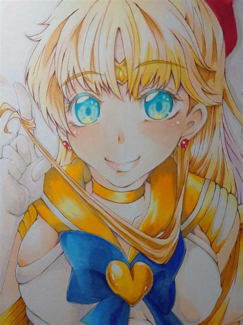 未使用手描きイラスト美少女戦士セーラームーン 愛野美奈子 セーラーヴィーナス 衣装改変 A4 原画003 再出品の落札情報詳細