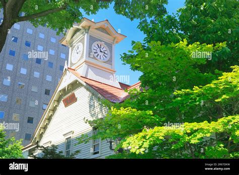 Sapporo clock tower Stock Photo - Alamy