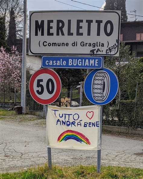 andràtuttobene il cartello apparso in frazione Merletto a Graglia