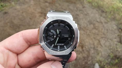 G Shock Review Gm B2100d 1a Steel Gloss And Extremely Dark Display