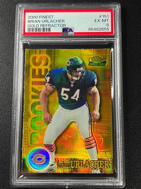 Brian Urlacher Psa Topps Finest Rookie Gold Refractor